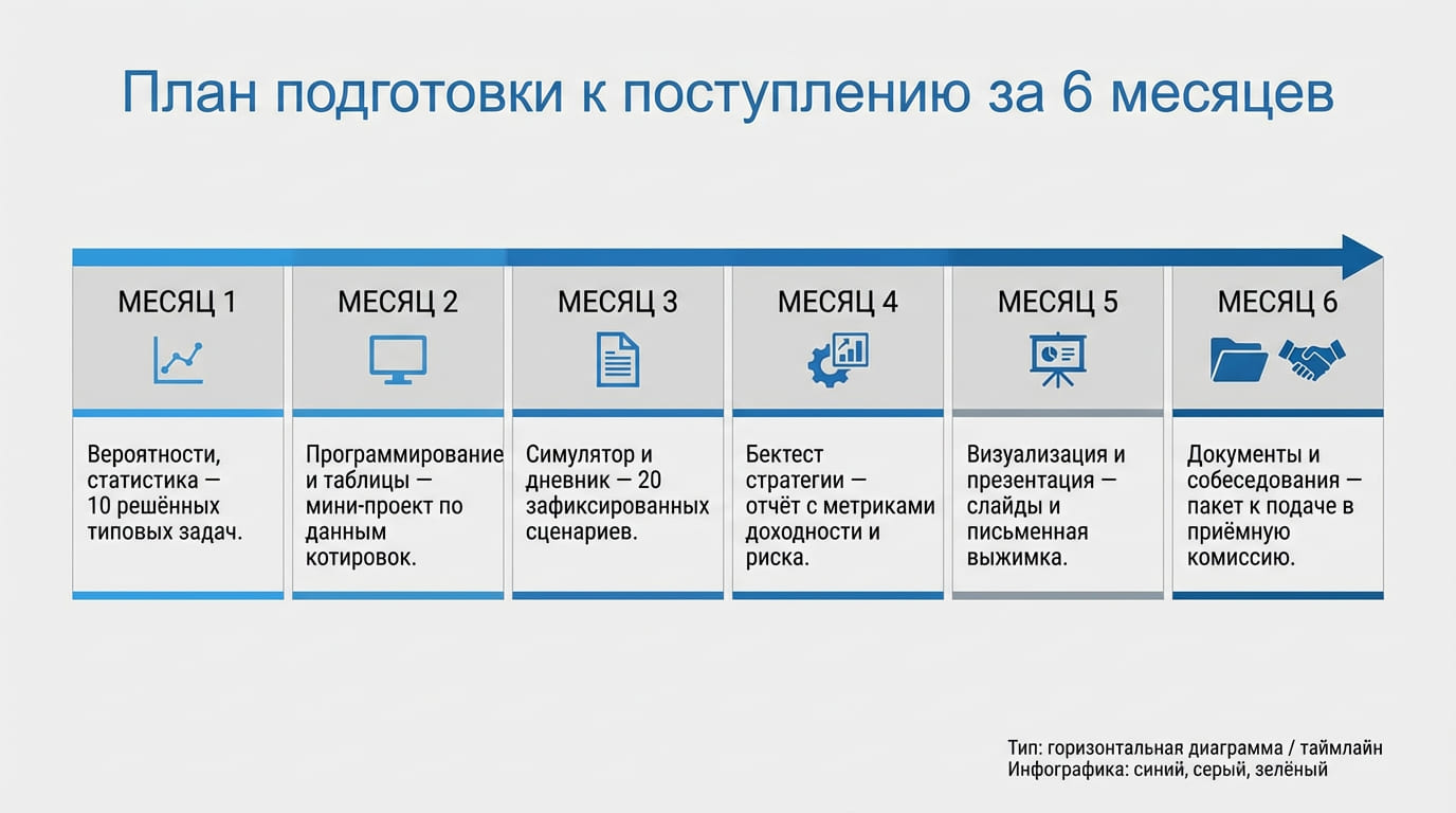 План подготовки к поступлению